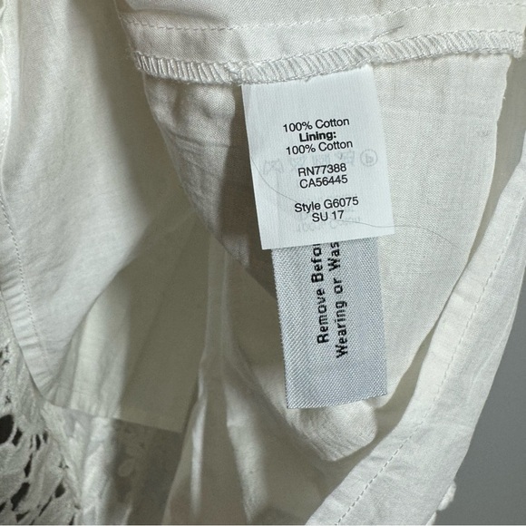 Madewell NEW white eyelet off the shoulder cotton dress coquette girl XXS - Picture 12 of 13